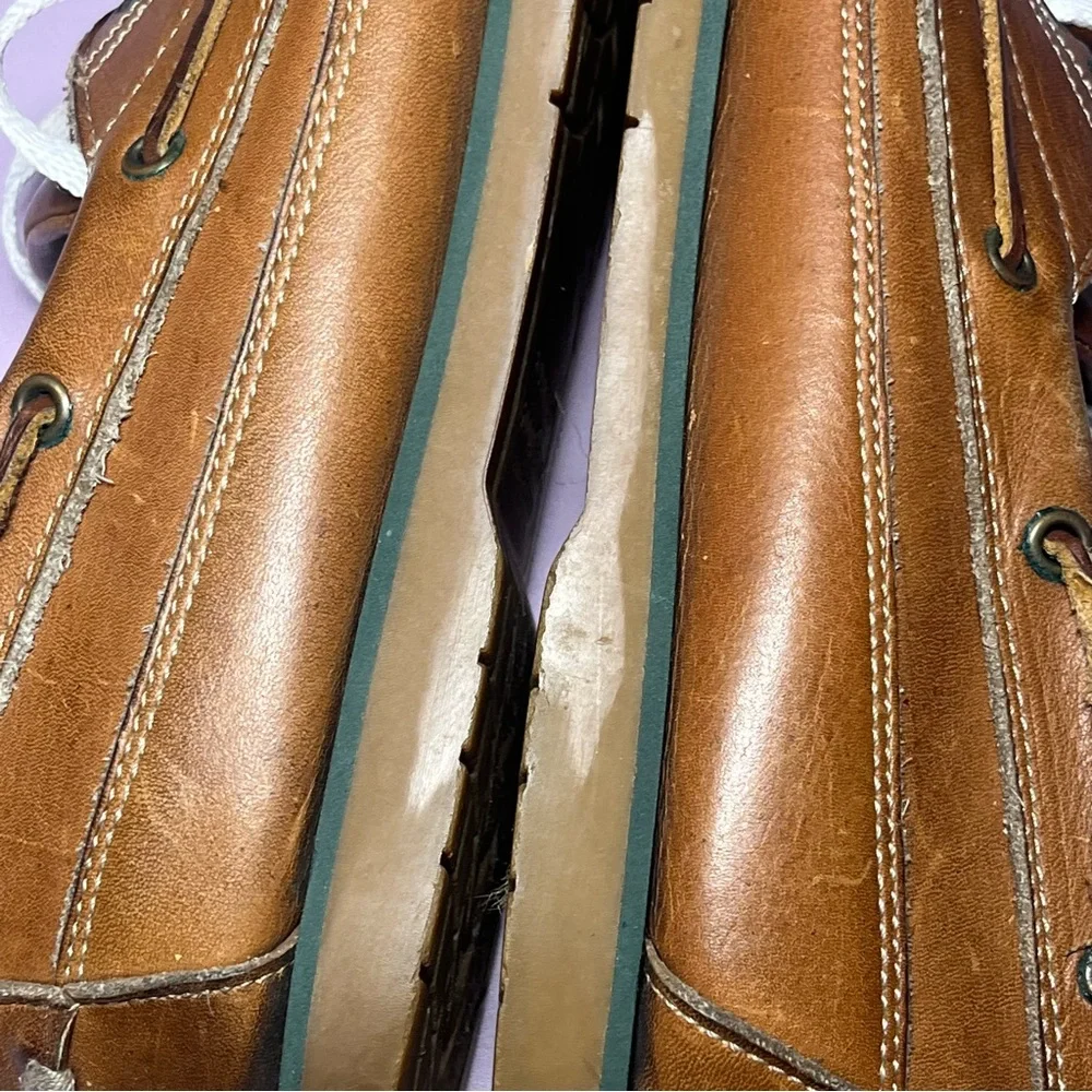Currier & Branch Men 11 Loafers Aquatred Goodyear Soles Boat Leather Shoes Brown
